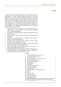 ICO Annual Review 2012/13 - International Coffee Organization