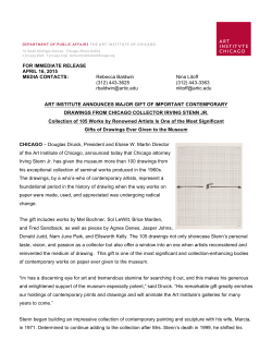 the art institute announces major gift of important contemporary