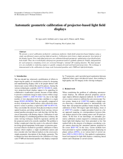 Automatic geometric calibration of projector