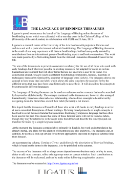 Language of Bindings Announcement