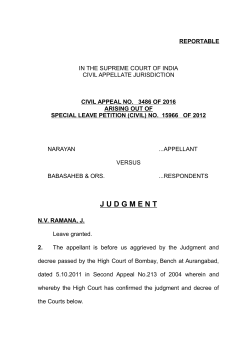 Judgments Narayan v. Babasaheb and Ors