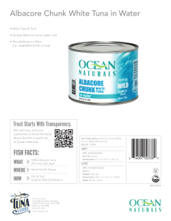 Ocean Naturals Albacore Chunk White Tuna in Water 66.5oz can