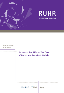 On Interaction Effects: The Case of Heckit and Two-Part