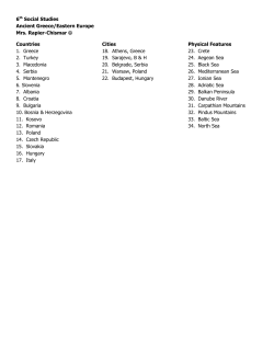 6th Social Studies Ancient Greece/Eastern Europe