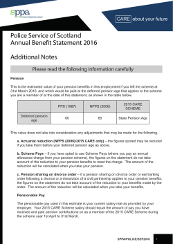 Police Service of Scotland Annual Benefit Statement 2016