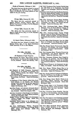 THE LONDON GAZETTE, FEBKUABY 5, 1861.
