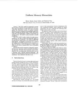 Uniform memory hierarchies