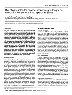 The effects of leader peptide sequence and length on attenuation