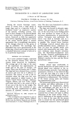 THYROIDITIS IN A GROUP OF LABORATORY DOGS During the