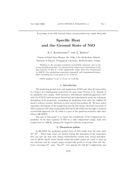 Specific Heat and the Ground State of NiO