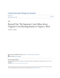 Burned Out: The Supreme Court Stikes down