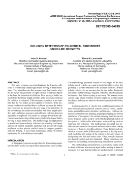 Collision Detection of Cylindrical Rigid Bodies Using Line Geometry