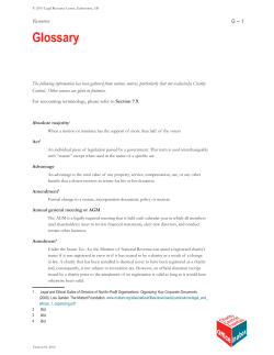 Glossary - Charity Central
