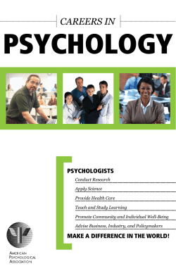 Psychology - American Psychological Association