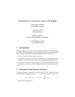 Simulation of insurance data with actuar