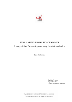 evaluating usability of games