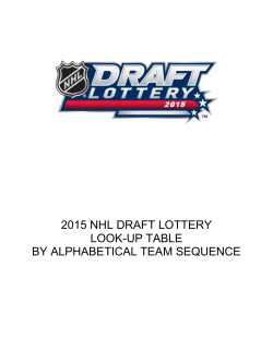 Draft Lottery look-up table
