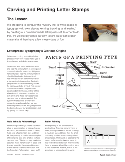 Carving and Printing Letter Stamps