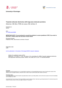 Towards molecular electronics with large-area molecular