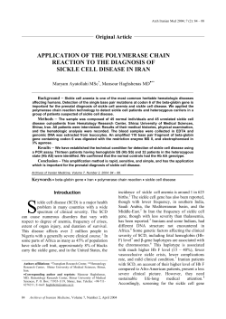 application of the polymerase chain reaction to the diagnosis