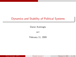 Dynamics and Stability of Political Systems