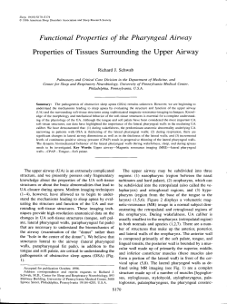 Properties of Tissues Surrounding the Upper Airway