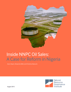 Inside NNPC Oil Sales - Natural Resource Governance Institute