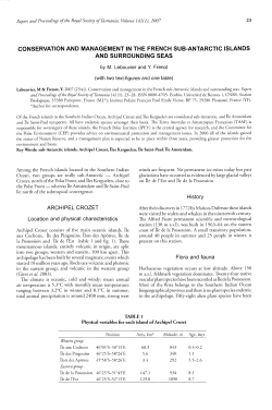 conservation and management in the french sub-antarctic