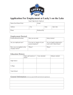 to an Employment Application