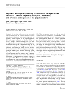 Impact of microcystin-producing cyanobacteria on reproductive