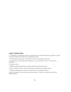 96 Chapter 2: Particles of Matter