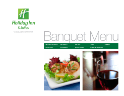 MEETING PACKAGES BREAKFAST BREAKS LUNCH DINNER