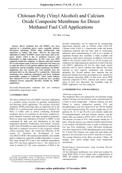 Chitosan-Poly (Vinyl Alcohol) and Calcium Oxide Composite
