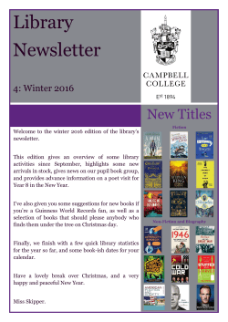 Library Newsletter