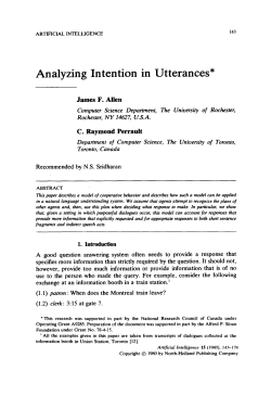 Analyzing Intention in Utterances