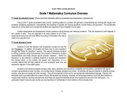 Grade 7 Math Learning Standards