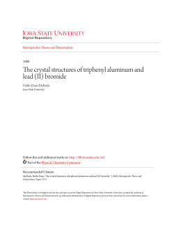 The crystal structures of triphenyl aluminum and lead (II)