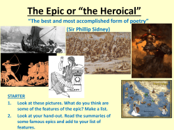 The Epic or &ldquo;the Heroical&rdquo;