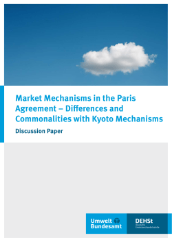 Market Mechanisms in the Paris Agreement