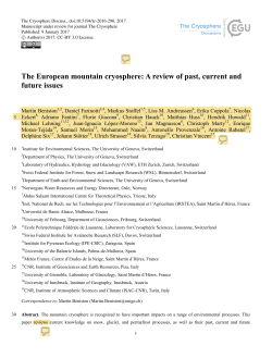 The European mountain cryosphere: A review of past, current and