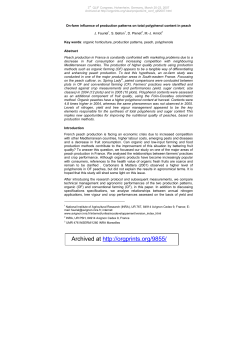 On-farm influence of production patterns on total polyphenol content