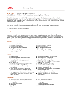 Aculyn 33--Technical Data Sheet