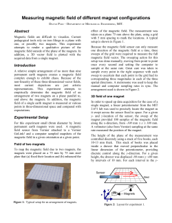 Measuring magnetic field of different magnet configurations