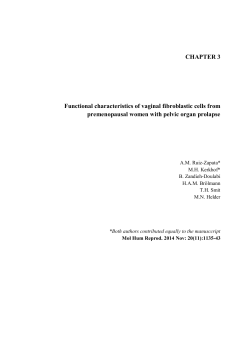 Functional characteristics of vaginal fibroblastic cells from