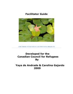 Facilitator Guide Developed for the Canadian Council for Refugees
