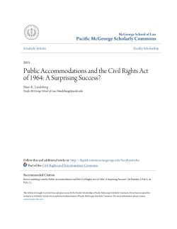 Public Accommodations and the Civil Rights Act of 1964