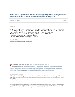 A Single Day: Isolation and Connection in Virginia Woolf`s Mrs