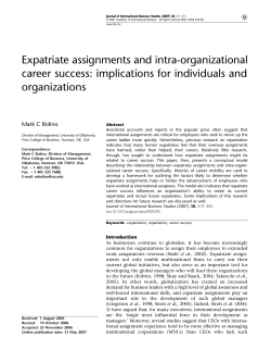 Expatriate assignments and intra-organizational career success