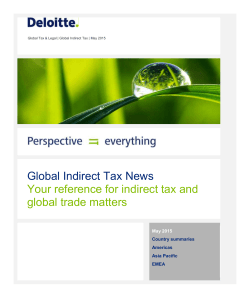 Global Indirect Tax News - May 2015