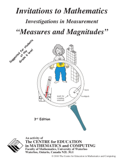 Measures and Magnitudes - CEMC